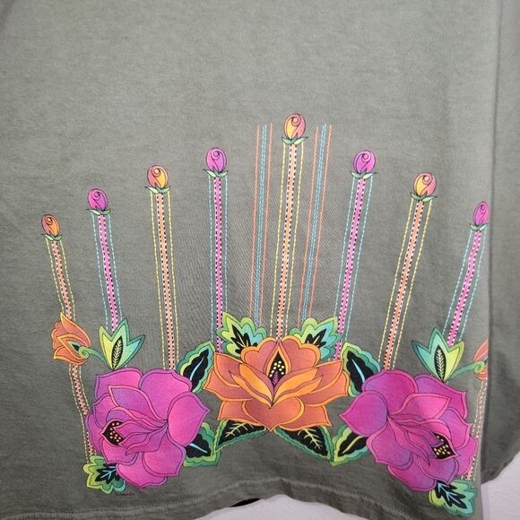 Nancy Lenches "Guatemala" floral Vintage t-shirt size 1x - Picture 5 of 6